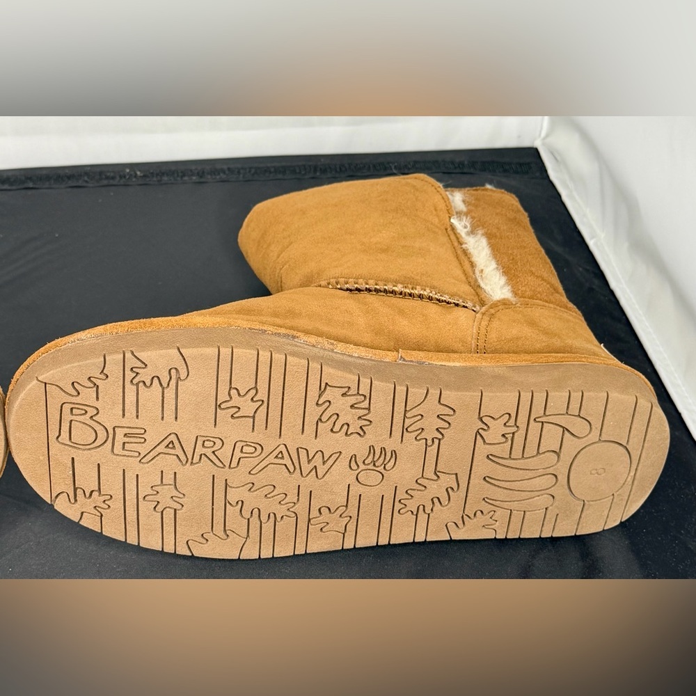 BEARPAW Women's Abigail Suede Sheepskin Wool Toggle Boots - Size 8 NWOT - Picture 5 of 8